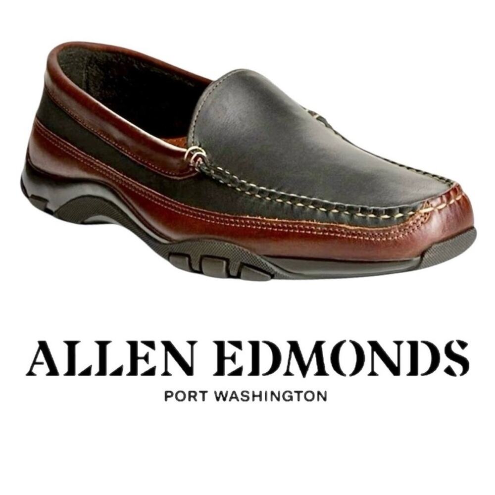 Allen Edmonds Boulder Venetian Driving Loafers Men's 8.5 D Black Brown